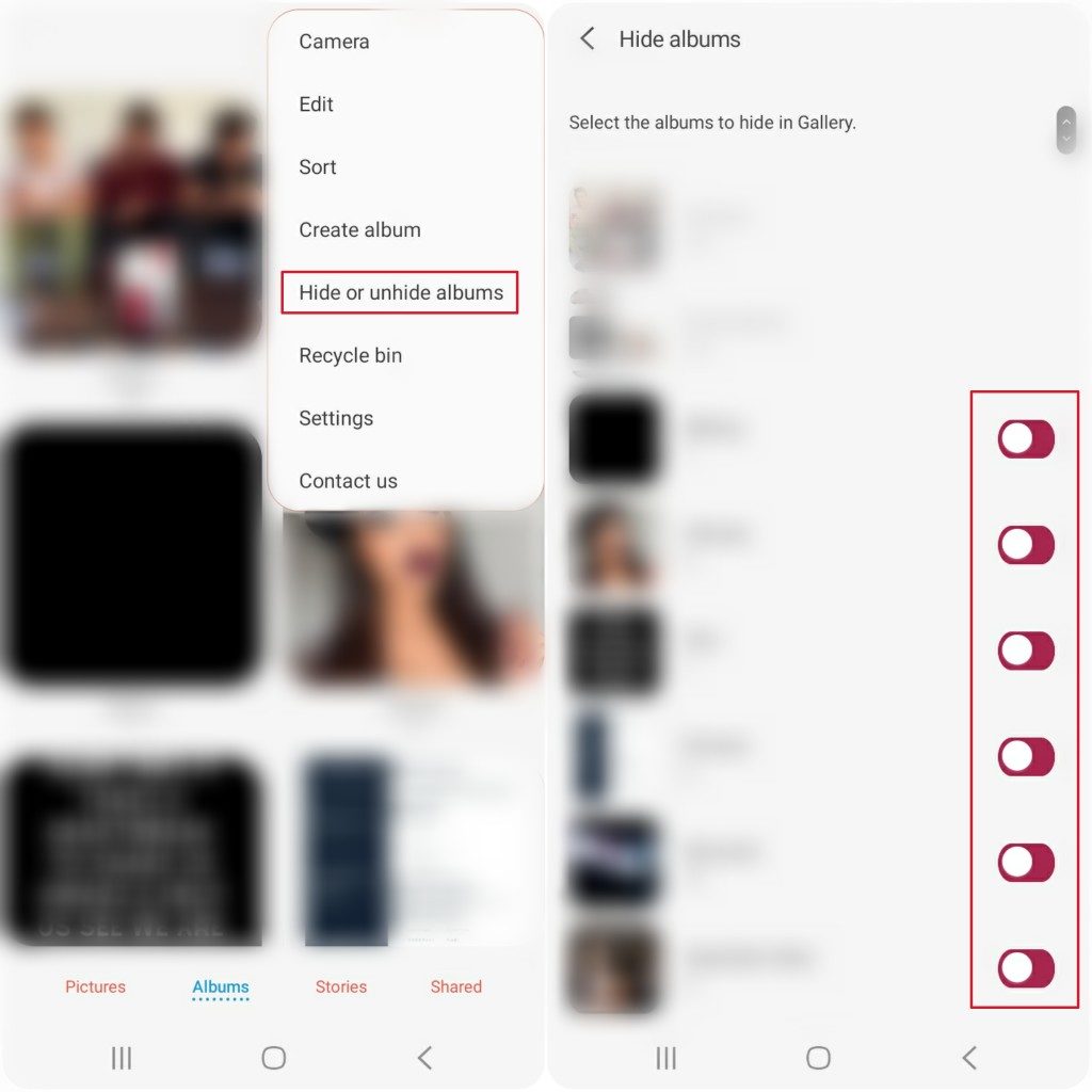 Как скрыть фото из галереи самсунг