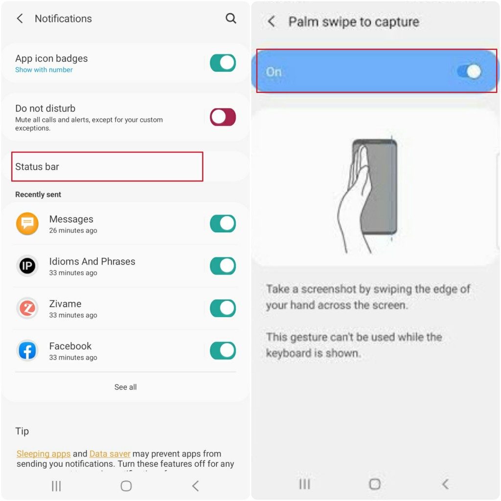 Samsung Galaxy S20 Ultra Hidden Features, Tips And Tricks Swipe Palm To Capture