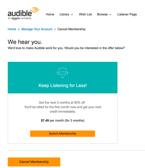 audible membership cost