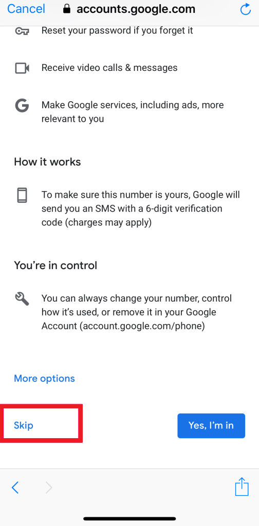 is it possible to create gmail account without phone number