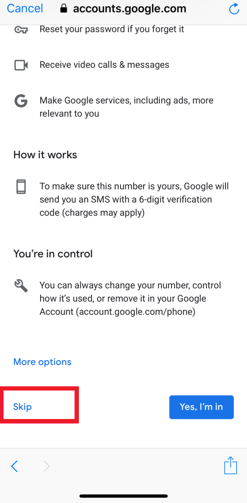 gmail activation code