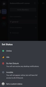 how to make a custom status on discord