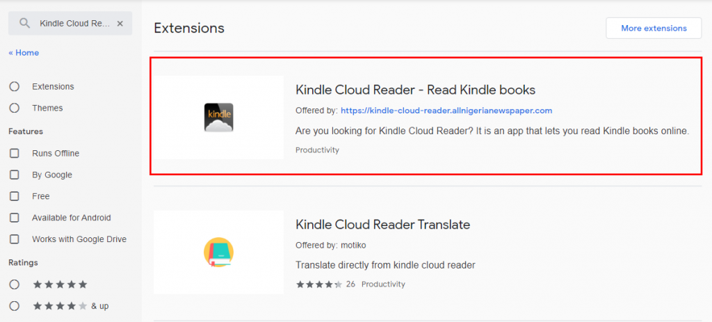 kindle cloud reader chrome