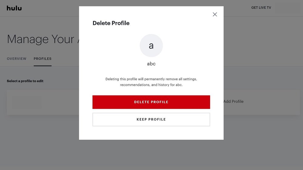 How To Delete Hulu Profile On Web