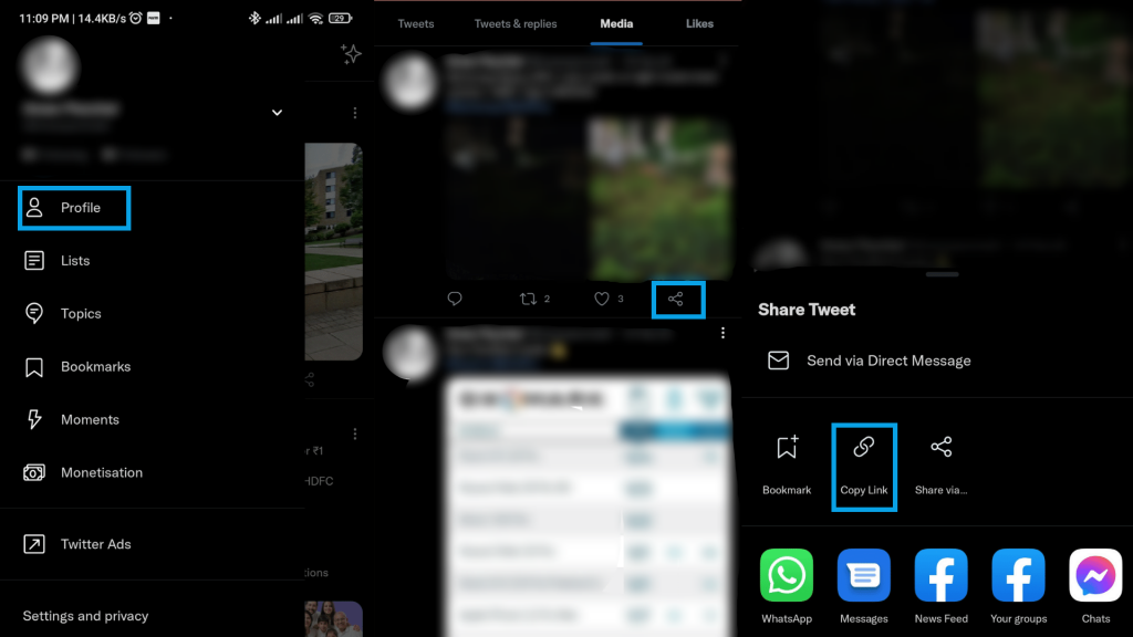 How To Find Twitter URL On The App