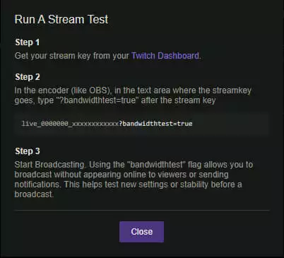 twitch stream test