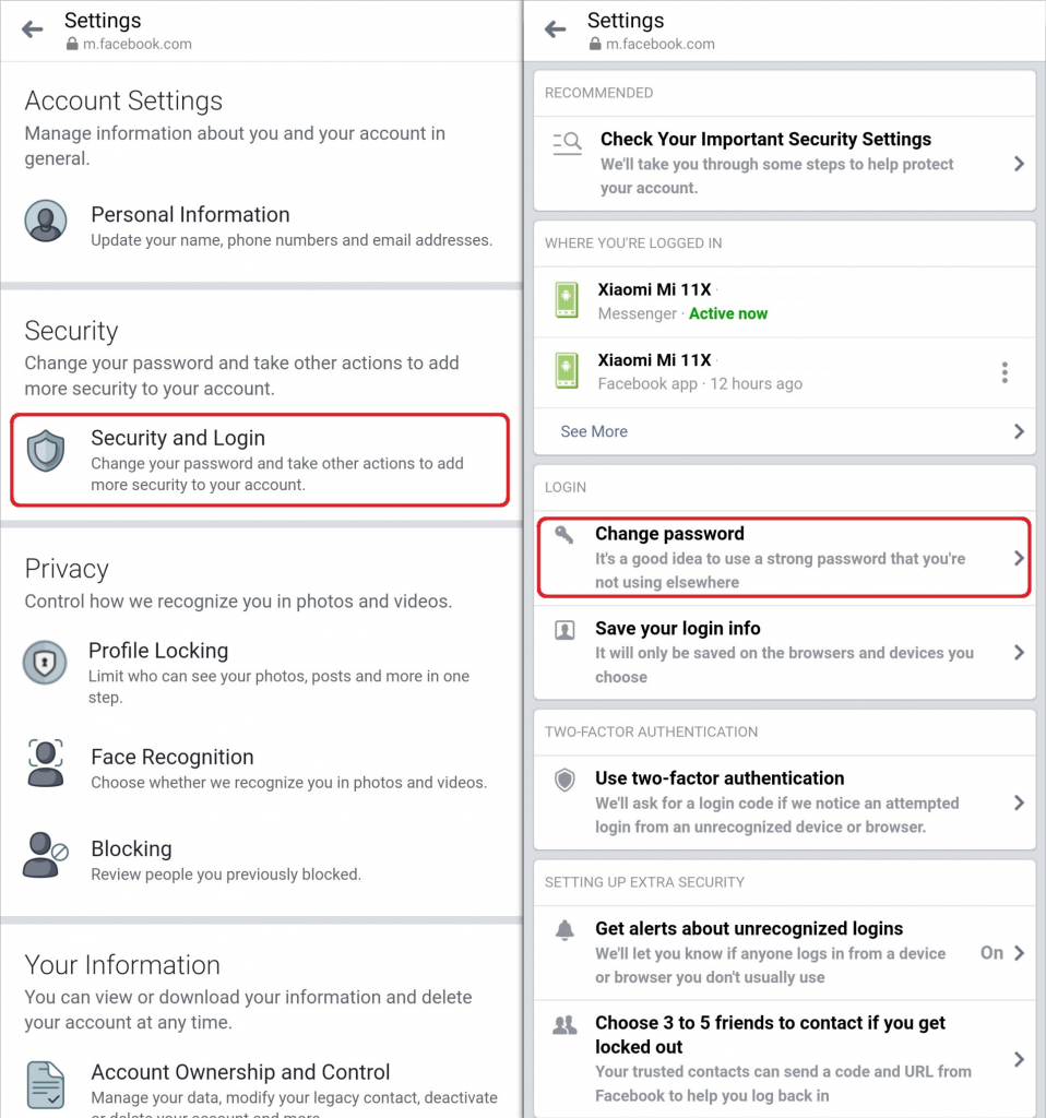 Messenger Security and Login
