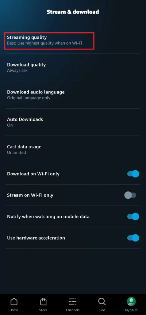 How To Change Amazon Prime Video Streaming Quality