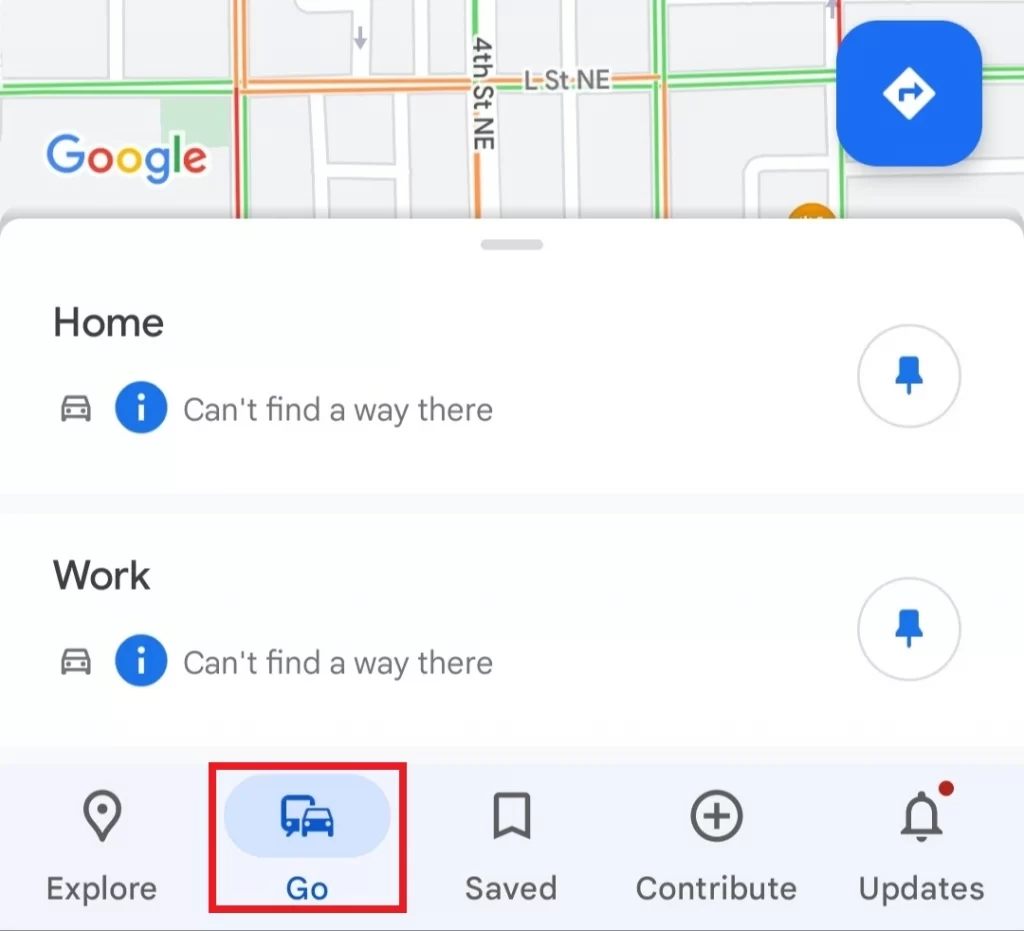 Google Maps Go Option