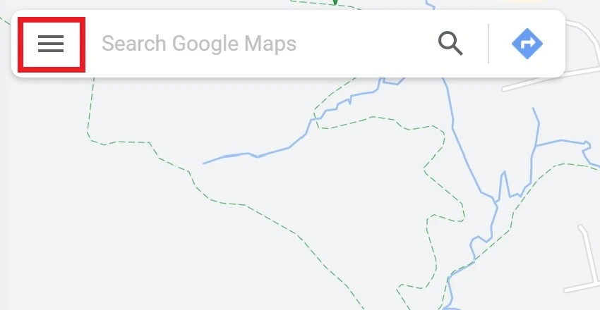Desktop Google Maps Menu