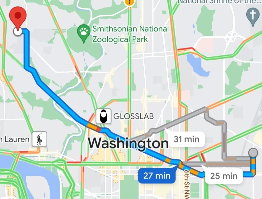 Google Maps Traffic Color Code