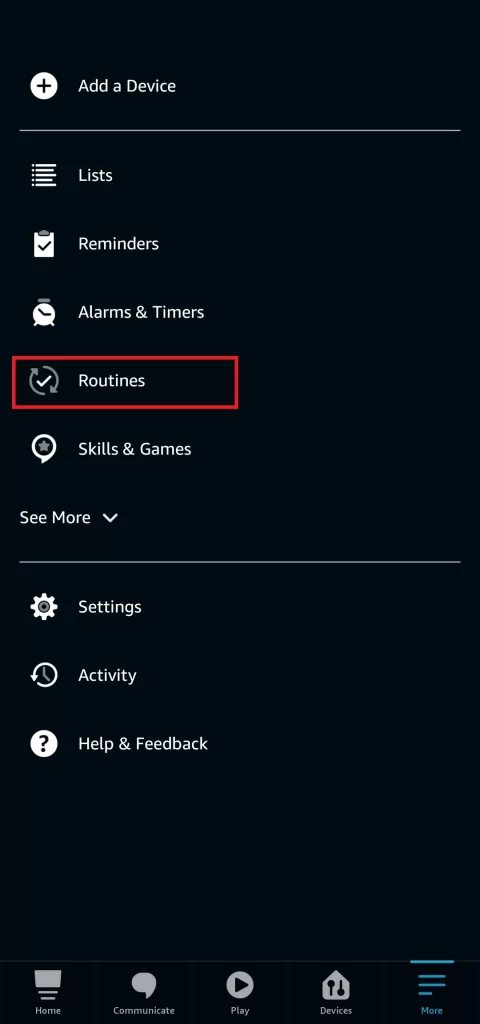 Alexa App Routines