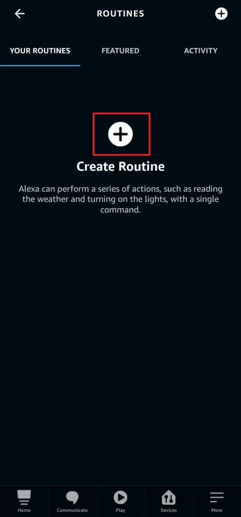 Create Routine In Alexa App