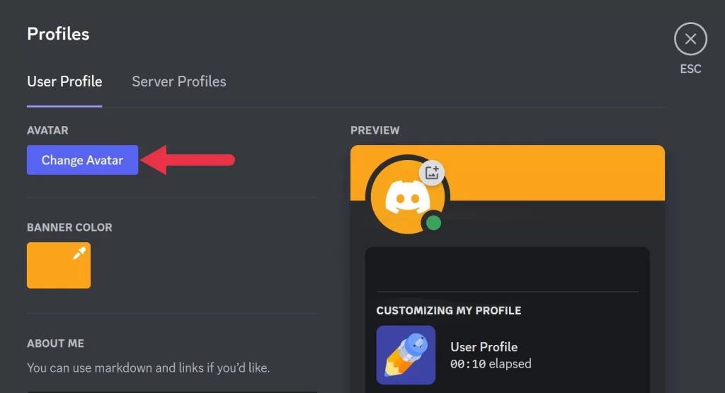 Change Avatar On Discord